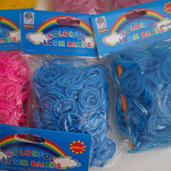 Loom Bands crafts DIY red blue camo green pink yellow green bracelet 13 pkgs new - Picture 6 of 8